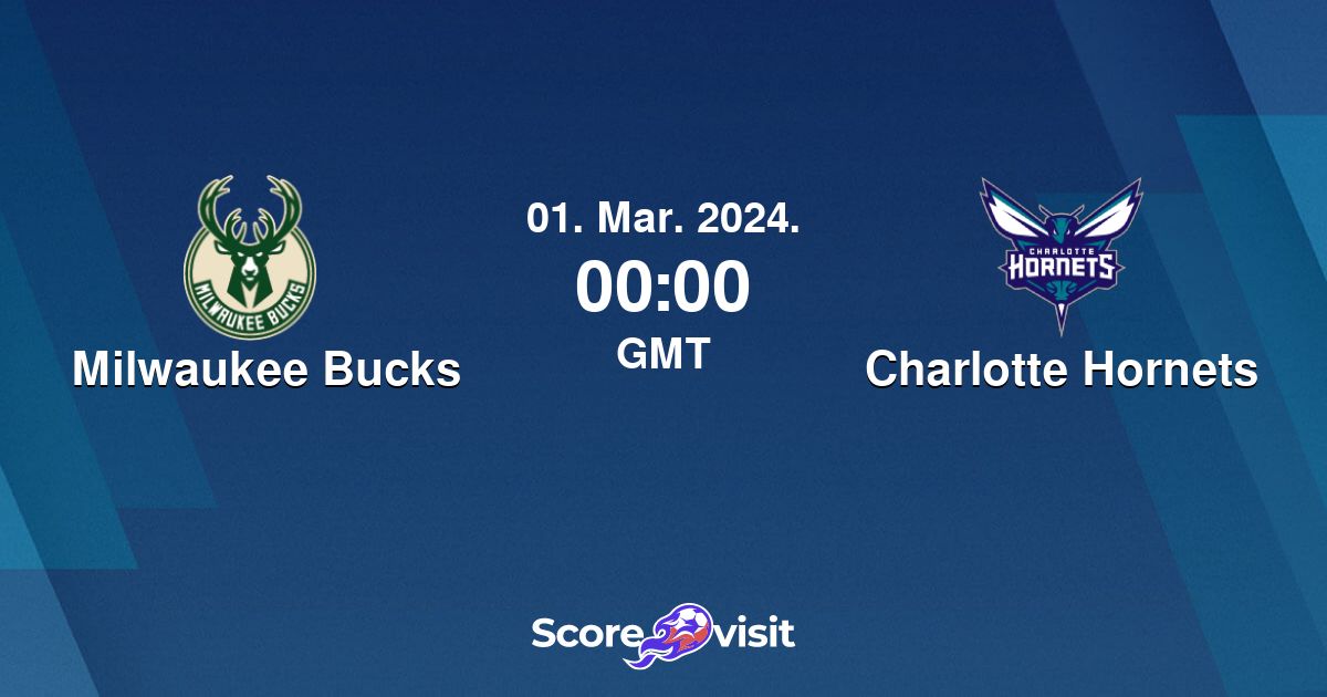 Milwaukee Bucks Vs Charlotte Hornets Live Streams And Lineups - Scorevisit