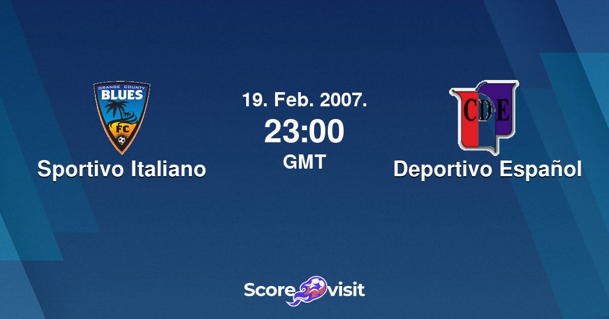 Deportivo Español vs Sportivo Italiano Live Match Statistics and